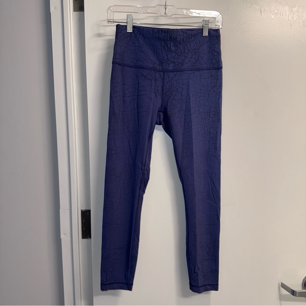 lululemon Blue Leggings With Drawstring Waist